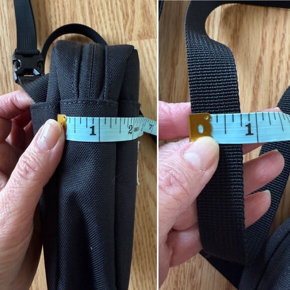 Herschel Black Mini Crossbody Belt Small Bag Utility Adjustable Strap Premium Qu - Picture 13 of 15